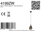 Glimsy 4199ZW Hanglamp – Zwart Glas Ø22 cm