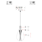Glimsy 4199ZW Hanglamp – Zwart Glas Ø22 cm