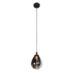 Glimsy 4199ZW Hanglamp – Zwart Glas Ø22 cm