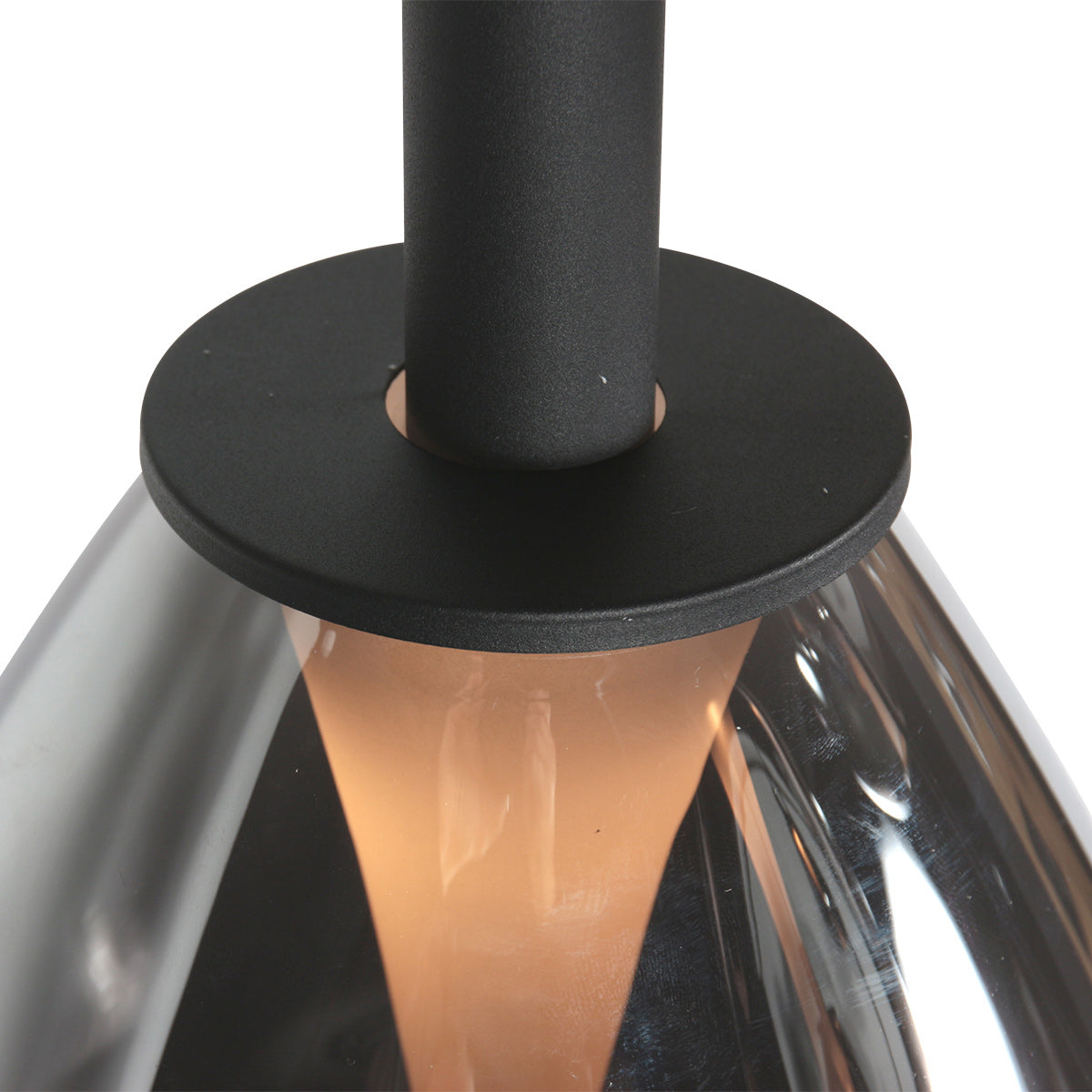 Glimsy 4199ZW Hanglamp – Zwart Glas Ø22 cm