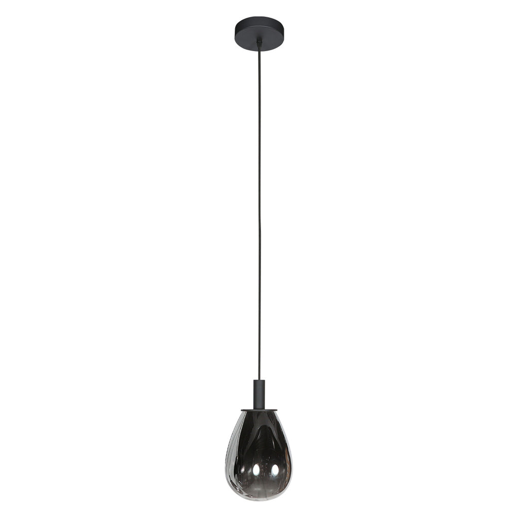 Glimsy 4200ZW Hanglamp – Zwart Glas Ø14,5 cm