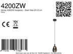 Glimsy 4200ZW Hanglamp – Zwart Glas Ø14,5 cm