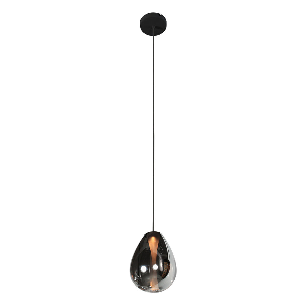 Glimsy 4200ZW Hanglamp – Zwart Glas Ø14,5 cm