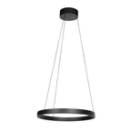 Ronde zwarte hanglamp Mykty 4203ZW – 60 cm diameter, in hoogte verstelbaar met Cable Lift, 7800 lumen