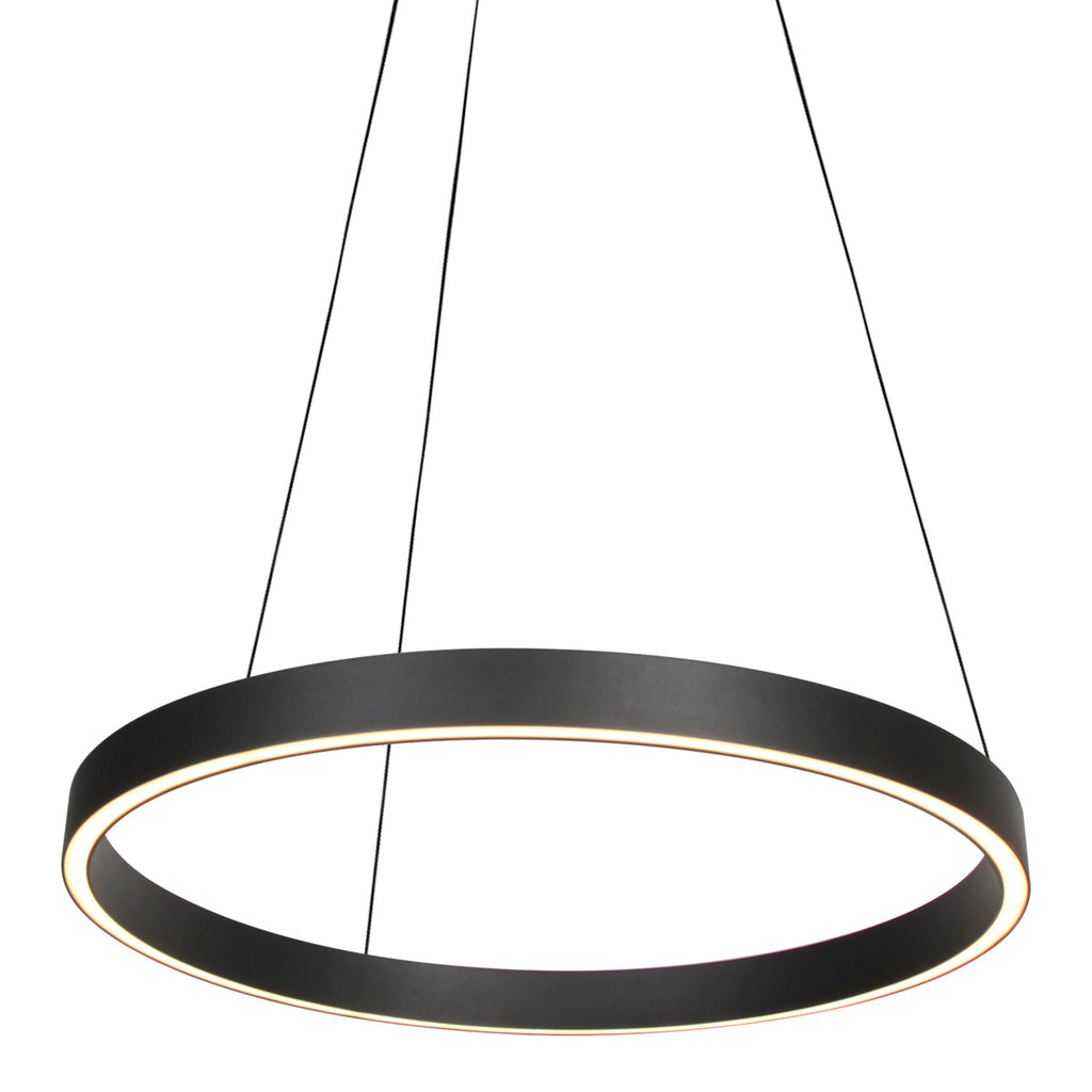 Ronde zwarte hanglamp Mykty 4203ZW – 60 cm diameter, in hoogte verstelbaar met Cable Lift, 7800 lumen