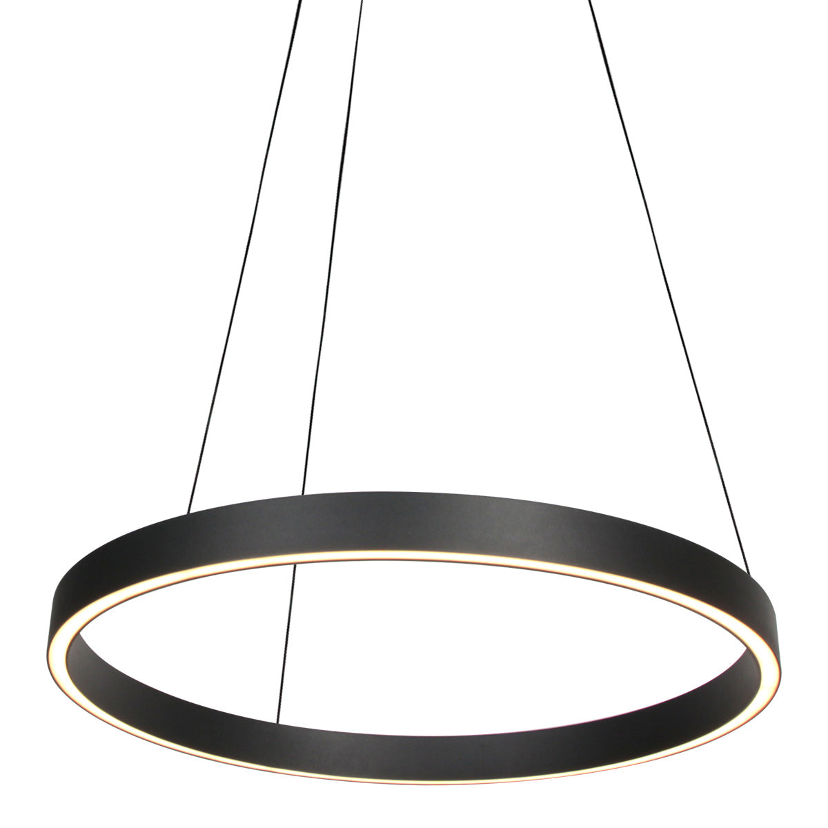 Ronde zwarte hanglamp Mykty 4203ZW – 60 cm diameter, in hoogte verstelbaar met Cable Lift, 7800 lumen