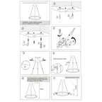 Ronde zwarte hanglamp Mykty 4203ZW – 60 cm diameter, in hoogte verstelbaar met Cable Lift, 7800 lumen