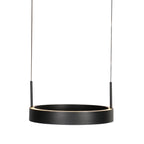 Zwarte hanglamp Mykty 4204 – Twee zwevende cirkels, individueel in hoogte verstelbaar, 6000 lumen, 2700K