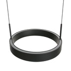 Zwarte hanglamp Mykty 4204 – Twee zwevende cirkels, individueel in hoogte verstelbaar, 6000 lumen, 2700K
