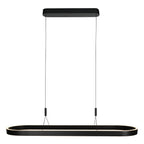 Ovale zwarte hanglamp Mykty 4205ZW – 120 cm breed, in hoogte verstelbaar met Cable Lift