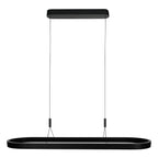 Ovale zwarte hanglamp Mykty 4205ZW – 120 cm breed, in hoogte verstelbaar met Cable Lift
