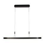 Ovale zwarte hanglamp Mykty 4205ZW – 120 cm breed, in hoogte verstelbaar met Cable Lift