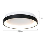 Zwarte Plafondlamp Lumex 4207ZW – Stijlvol Design met Krachtige LED-Verlichting
