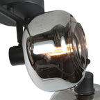 Zwarte 3-Lichts Plafondspot Tenebris 4210ZW – Stijlvolle Verlichting met Smoke Glas