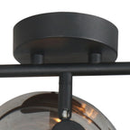 Zwarte 3-Lichts Plafondspot Tenebris 4210ZW – Stijlvolle Verlichting met Smoke Glas