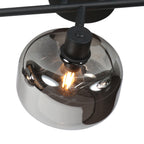 Zwarte 3-Lichts Plafondspot Tenebris 4210ZW – Stijlvolle Verlichting met Smoke Glas