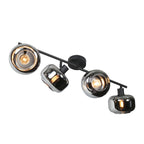 Zwarte 4-Lichts Plafondspot Tenebris 4211ZW – Stijlvolle Verlichting met Smoke Glas