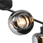Zwarte 4-Lichts Plafondspot Tenebris 4211ZW – Stijlvolle Verlichting met Smoke Glas