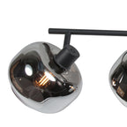 Zwarte 4-Lichts Plafondspot Tenebris 4211ZW – Stijlvolle Verlichting met Smoke Glas