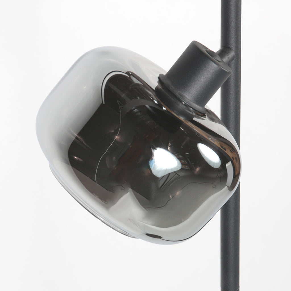 Zwarte 2-Lichts Vloerlamp Tenebris 4213ZW – Elegante Verlichting met Luxe Uitstraling