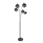 Zwarte 5-Lichts Vloerlamp Tenebris 4214ZW – Luxe en Sfeervolle Verlichting