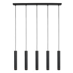 Zwarte vijflichts Hanglamp DownLume 4216ZW met GU10 fitting