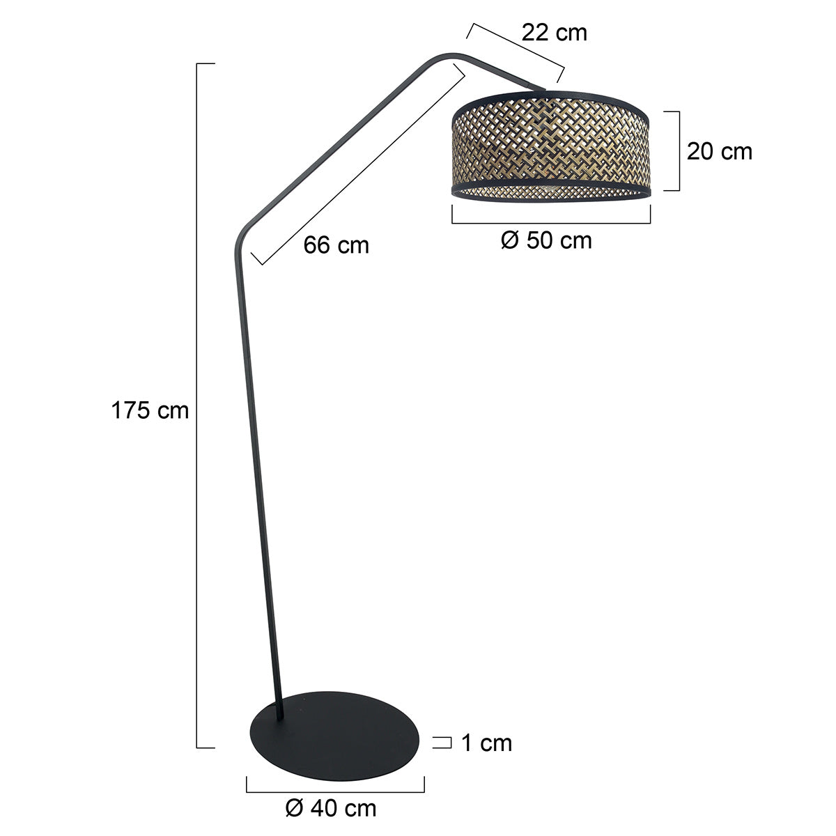 Zwarte Vloerlamp Zig-Zag 4238ZW – Uniek Design en Functioneel Gebruik