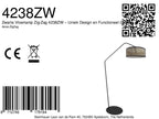 Zwarte Vloerlamp Zig-Zag 4238ZW – Uniek Design en Functioneel Gebruik