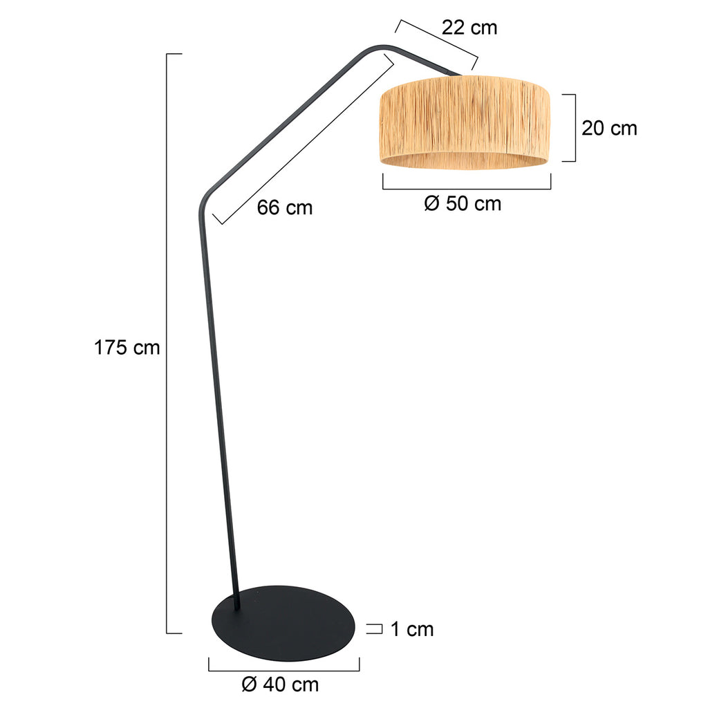 Zwarte vloerlamp Zig-Zag 4239ZW – uniek design en functioneel gebr