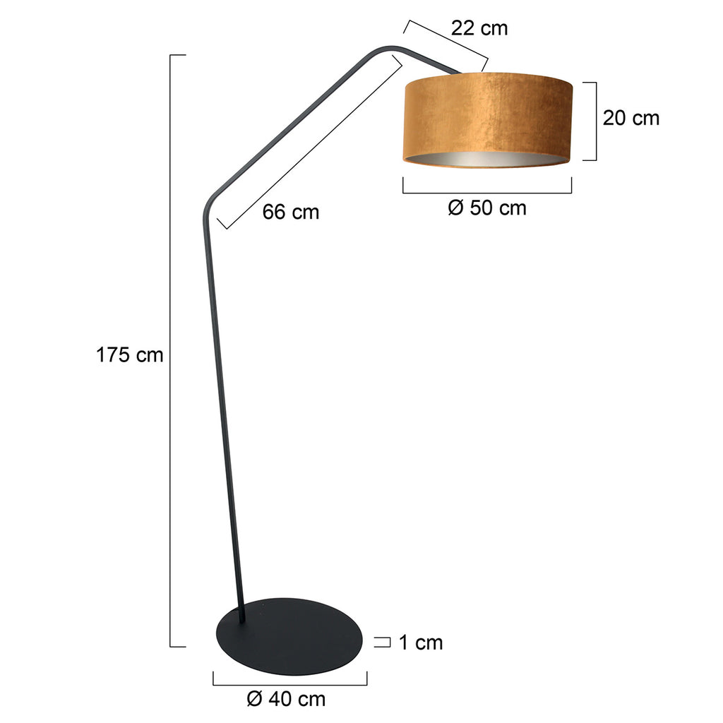 Zwarte vloerlamp Zig-Zag 4241ZW – Uniek design en functioneel gebruik