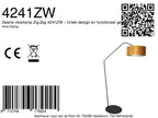 Zwarte vloerlamp Zig-Zag 4241ZW – Uniek design en functioneel gebruik