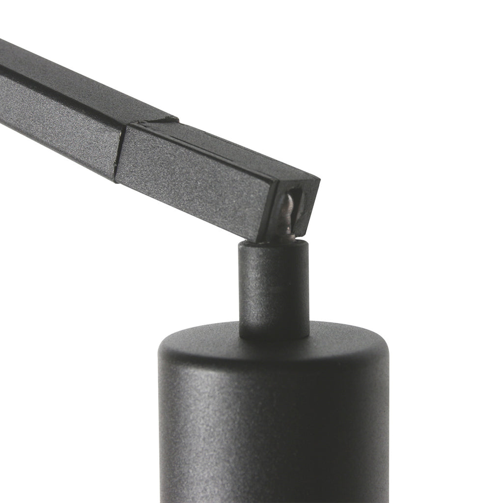 Zwarte vloerlamp Zig-Zag 4244ZW met wit grof linnen kap – Uniek design en functioneel gebruik