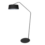 Zwarte vloerlamp Zig-Zag 4255ZW met zwart linnen kap – Uniek design en functioneel gebruik