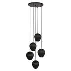 Hanglamp Silura 4282ZW – 5-lichts vide met ronde plafondplaat