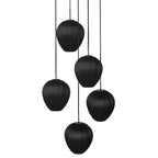 Hanglamp Silura 4282ZW – 5-lichts vide met ronde plafondplaat