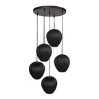 Hanglamp Silura 4282ZW – 5-lichts vide met ronde plafondplaat