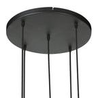 Hanglamp Silura 4282ZW – 5-lichts vide met ronde plafondplaat