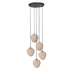 Hanglamp Silura 4283ZW – 5-lichts vide met ronde plafondplaat