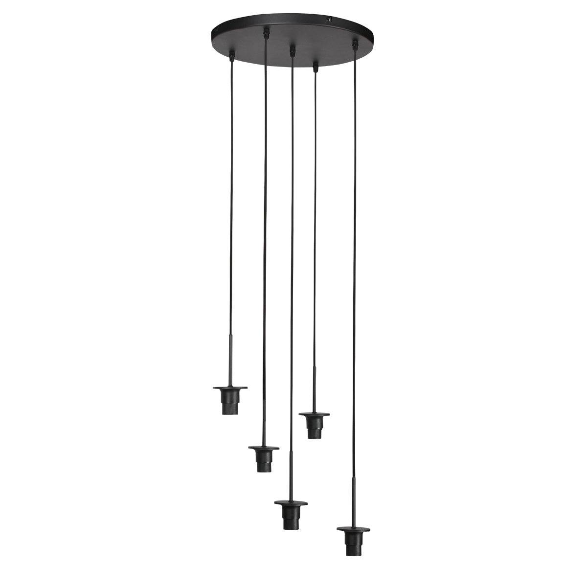 Hanglamp Silura 4283ZW – 5-lichts vide met ronde plafondplaat