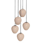 Hanglamp Silura 4283ZW – 5-lichts vide met ronde plafondplaat