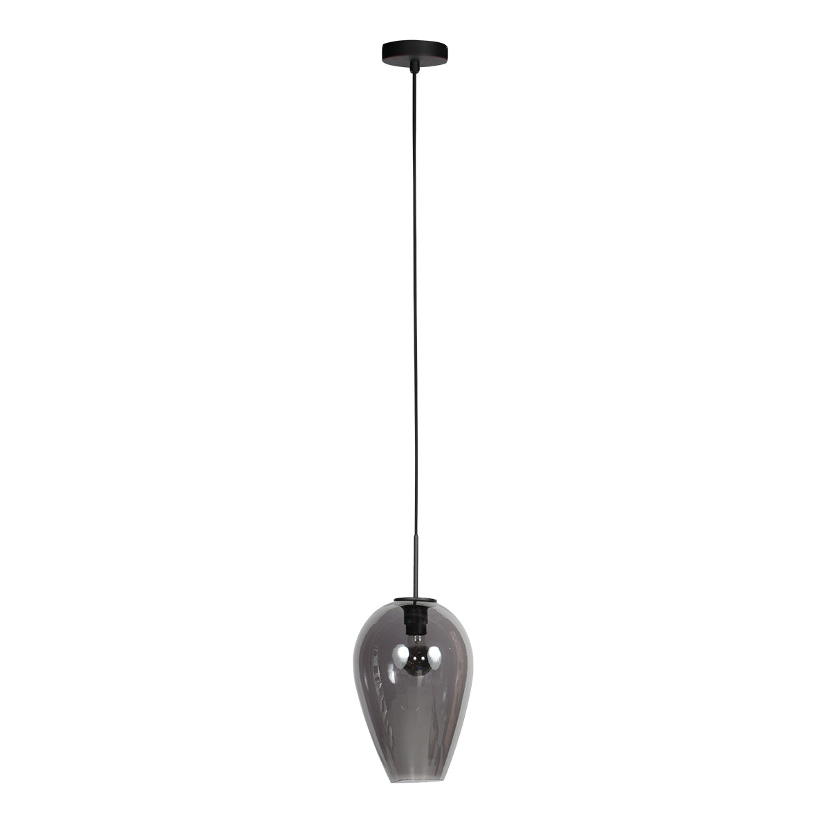 Hanglamp Drovia 4289ZW met smoke glas, warme blikvanger
