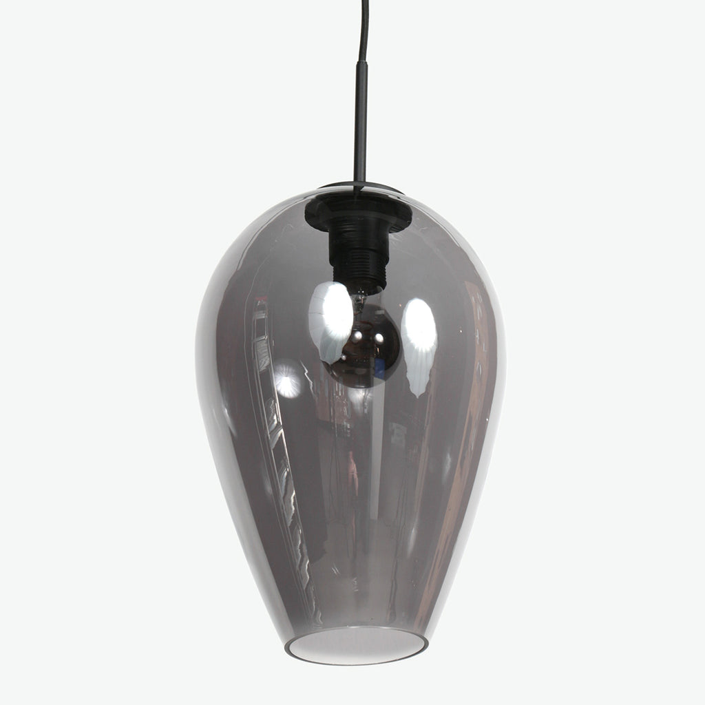 Hanglamp Drovia 4289ZW met smoke glas, warme blikvanger