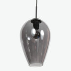Hanglamp Drovia 4289ZW met smoke glas, warme blikvanger