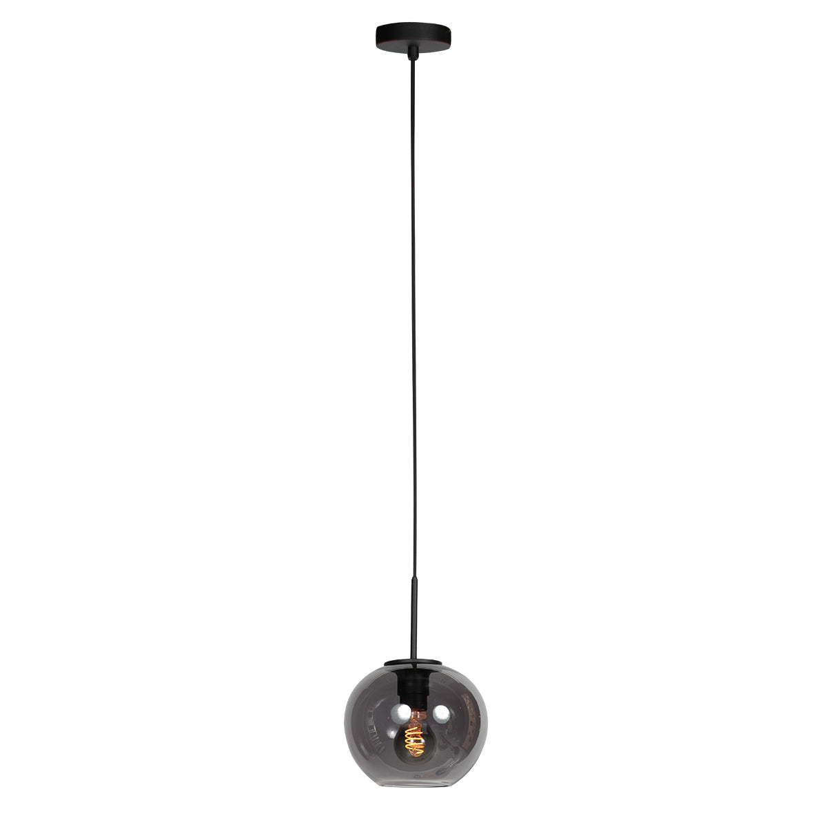 Sferio 4291ZW hanglamp met smoke glas en elegante pendel