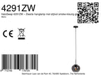 Sferio 4291ZW hanglamp met smoke glas en elegante pendel