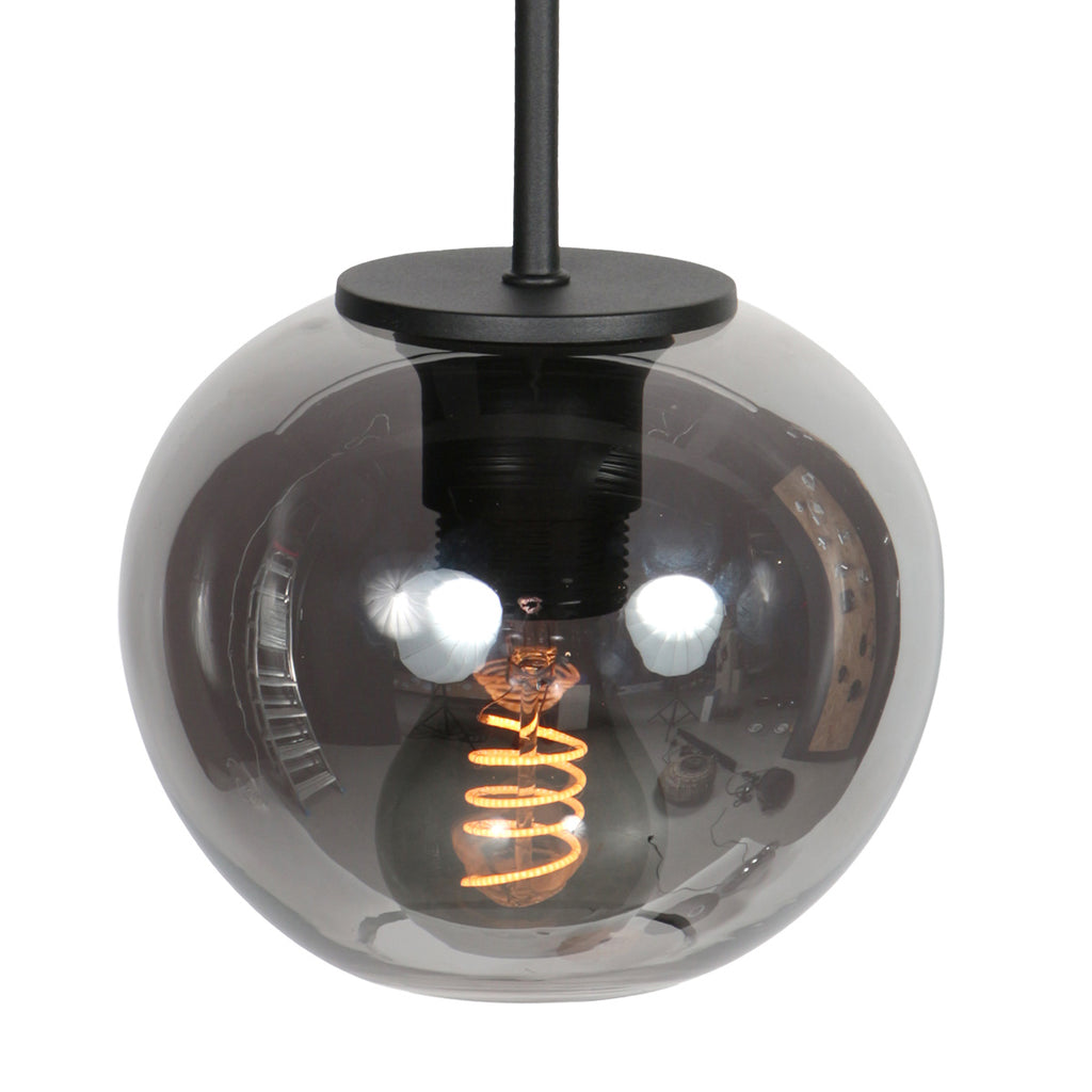 Sferio 4291ZW hanglamp met smoke glas en elegante pendel