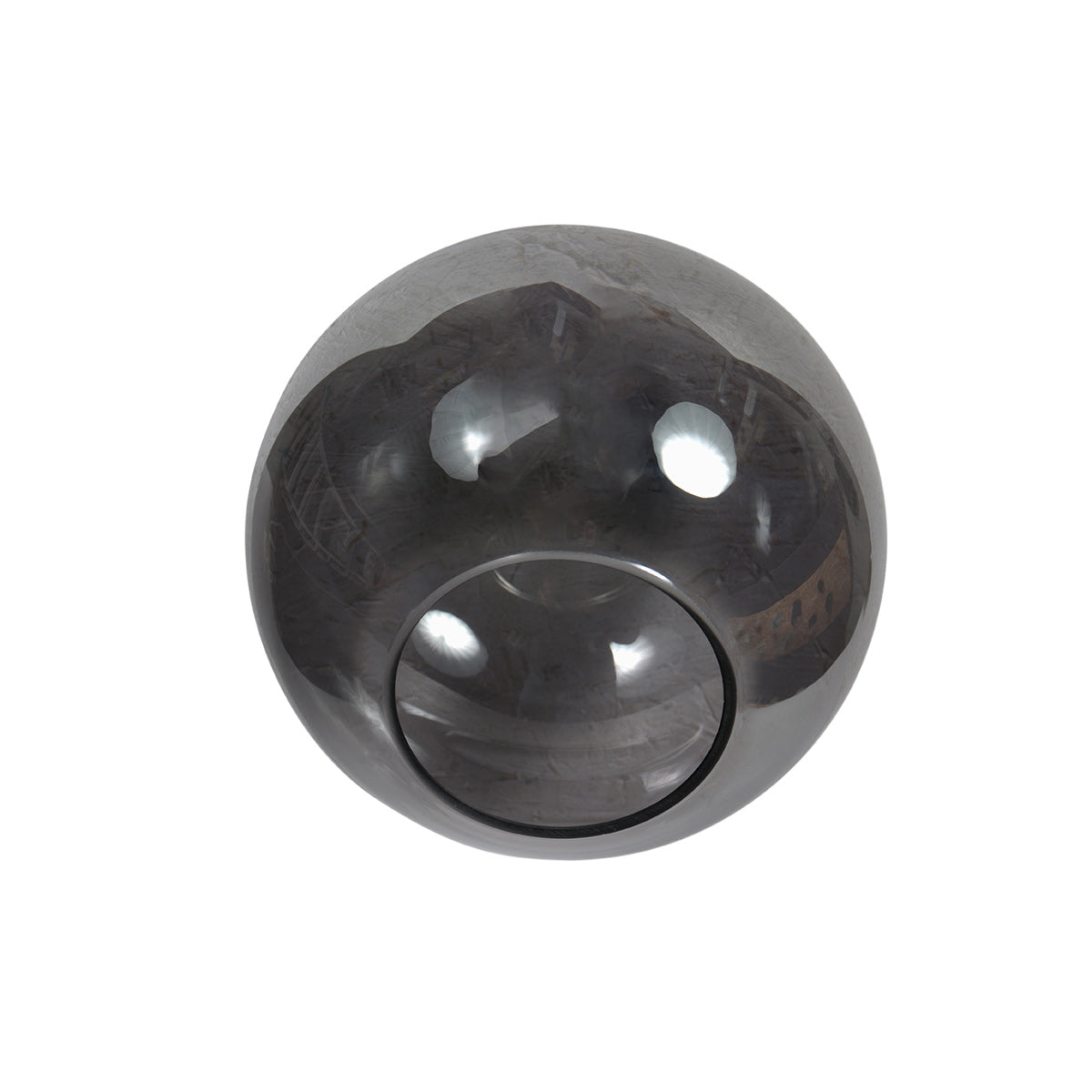 Sferio 4292ZW – Zwarte hanglamp met bolvormig smoke glas van Ø20 cm