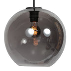 Sferio 4294ZW hanglamp met bolvormig smoke glas van Ø25 cm