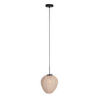 Hanglamp Silura 4298ZW 1-lichts met crème linnen kapje