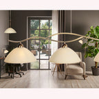 Anthea 4326BR – klassieke hanglamp met drie amberkleurige glazen